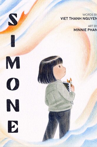 The book cover of "Simone" by Viet Thanh Nguyen and Minnie Phan is shown.