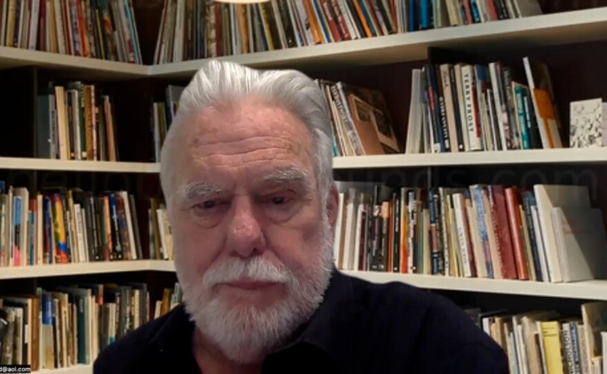 San Diego Repertory Theatre artistic director and founder Sam Woodhouse in a Zoom interview from Sunday. June 12, 2022