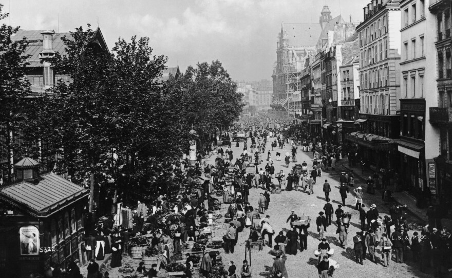 Les Halles in Paris, circa 1860. "It's the soul of gastronomy for the French," says a Paris tour operator.