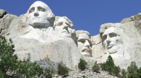 Full view of Mount Rushmore in South Dakota’s Black Hills.