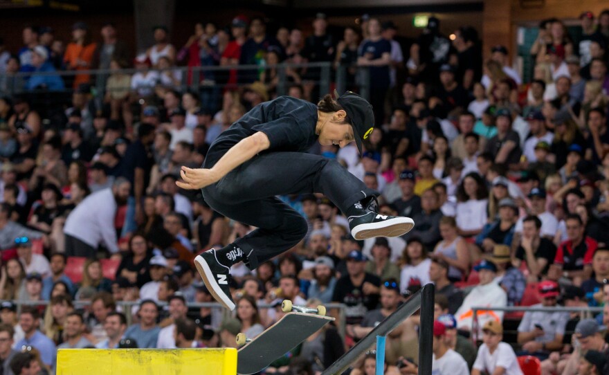 Alexis Sablone of the U.S., shown here in 2018, will compete in the Olympic debut of skateboarding.