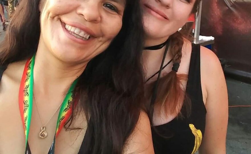 Jennelle Self and Tina O'Connor smile in a selfie