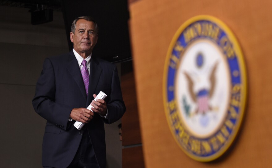 Pressure is building within House Speaker John Boehner's conference to oust him. Boehner is likely to hold off a challenge — for now. But he could decide to call it quits at the end of this term.