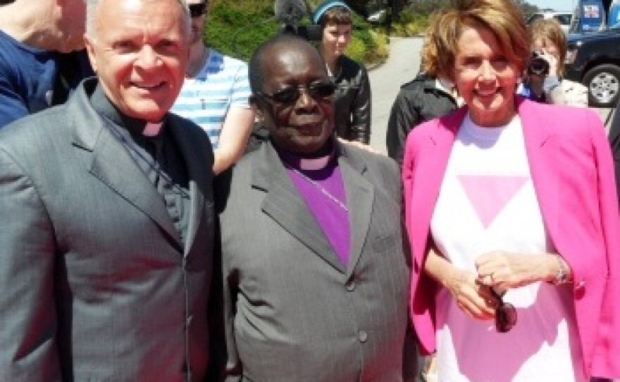 Ogle with Bishop Chrisopher Senyonjo and Speaker of the United States House of Representatives, Nancy Pelosi.