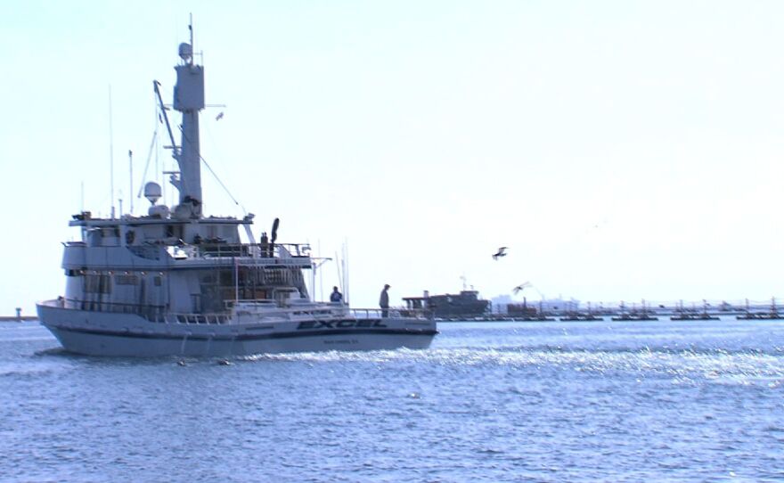Long-range fishing boat Excel heads out to Sea.