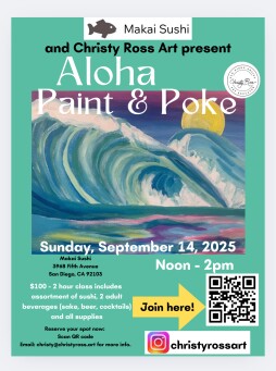 Aloha Paint and Poke at Makai Sushi in Hillcrest