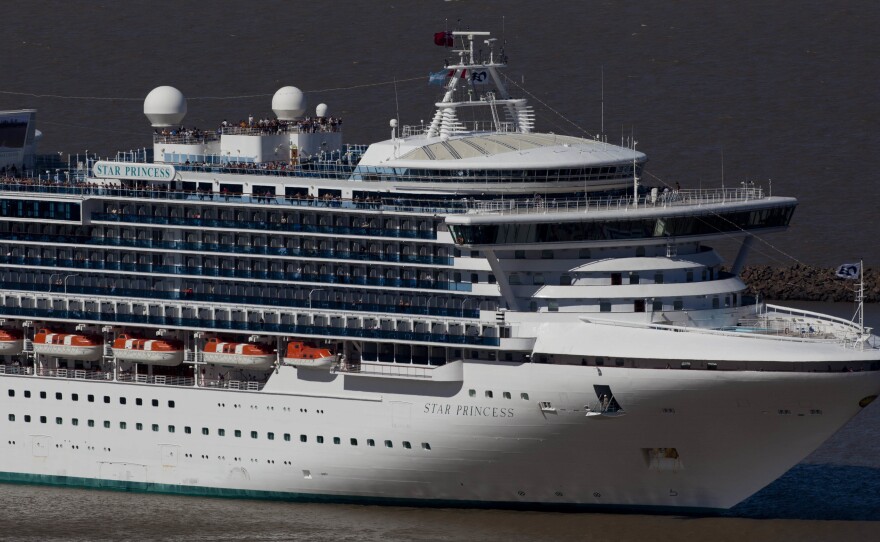 A Princess Cruise Line ship leaves Buenos Aires' port in Argentina in 2012.