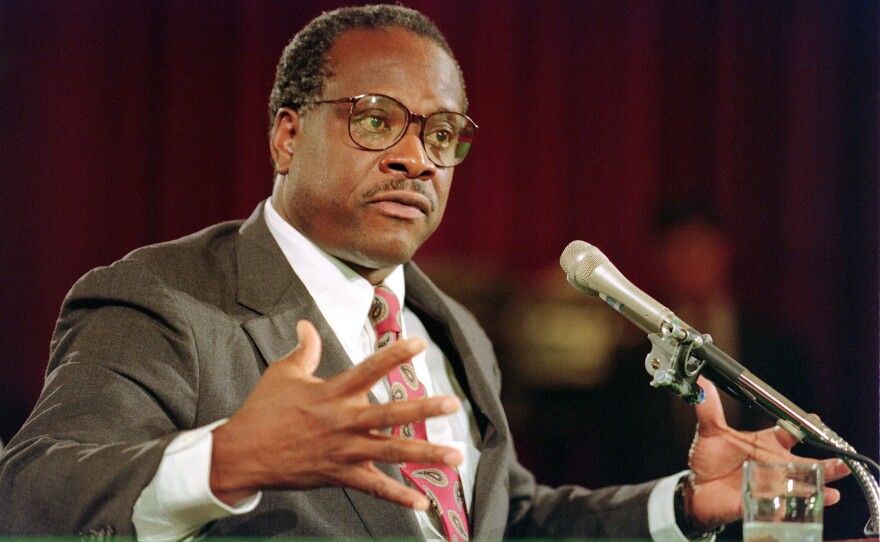 Supreme Court nominee Clarence Thomas during his September 1991 confirmation hearing before the Senate Judiciary Committee.