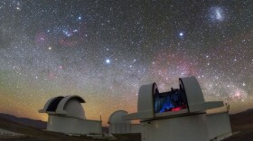 The telescopes of the SPECULOOS Southern Observatory in the Atacama Desert, Chile. The telescopes were used to confirm and characterize a new planet discovered by NASA, which led to the discovery of another nearby planet.
