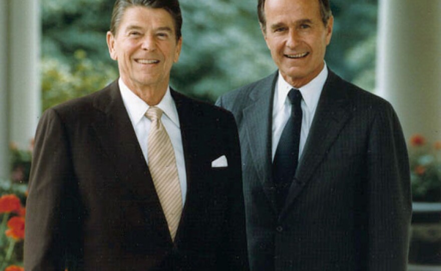 Official portrait of President Reagan and Vice President Bush, 1981.