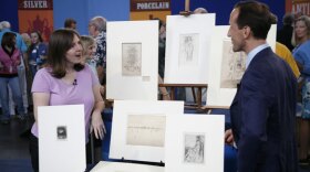 At "Antiques Roadshow" in Orlando, Florida, appraiser Todd Weyman of Swann Galleries inspects a collection of rare etchings and dry points by James McNeill Whistler, including the scarce “The Palaces in Brussels.” These delicate prints, many signed by the artist, could draw $130,000 to $190,000 at auction.