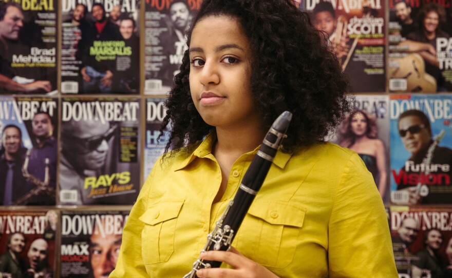 Spring Lake Park High School junior Kia Muleta has been playing the clarinet since fifth grade. Kia wants more diversity in her band music. She is often the only black student in band, where most of the music was composed by white men.