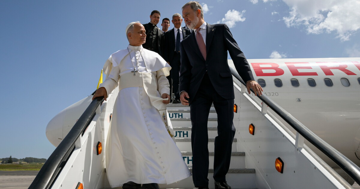 Pope Leo XIV's flight home from Spain was grounded so the king came to his aid