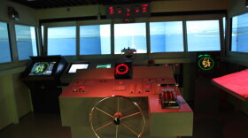 Computerised bridge simulator from NOVA's "Why Ships Sink."