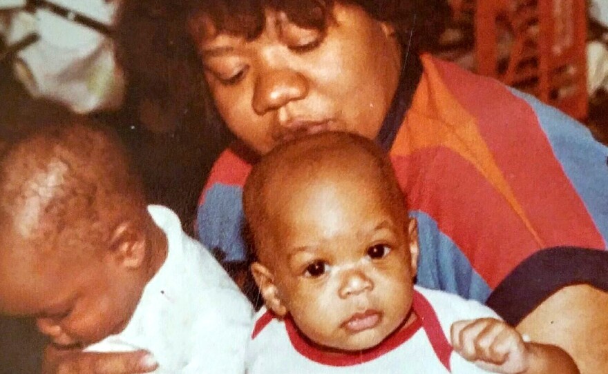Writer Gene Demby, left, with his twin sister Stephanie and mother Jeanette.