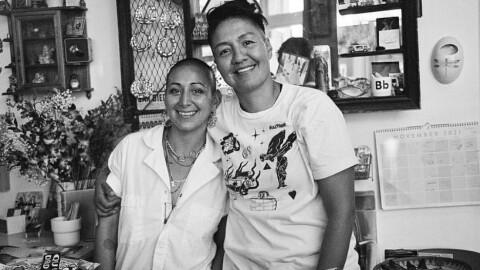 Jesi Gutierrez and Celi Hernandez pictured inside Libélula Books & Co. in this undated photo.