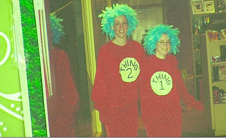 Impact Young Adults co-founder Ellen Frudakis and an unidentified group member at a party in 2005.
