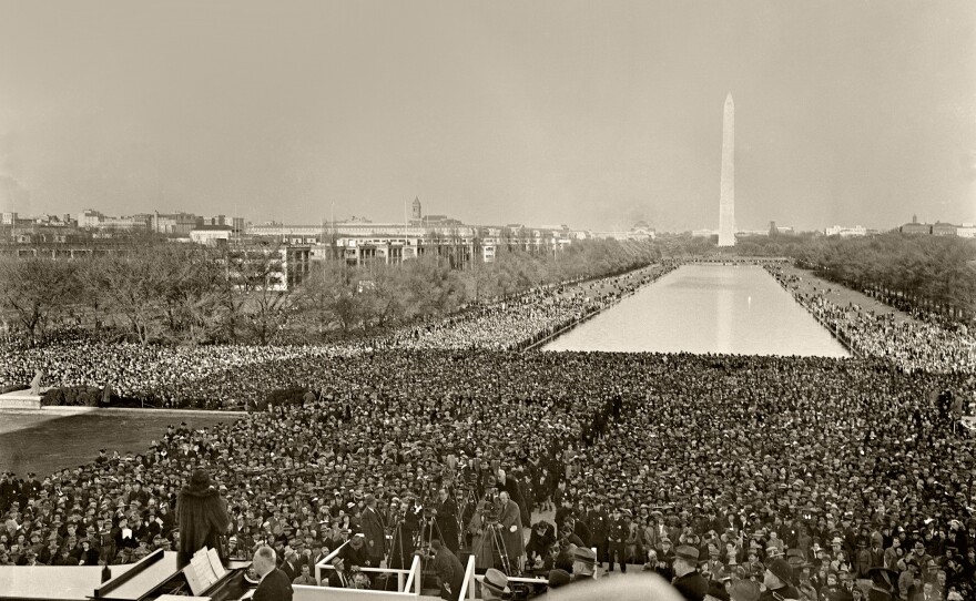 Marian Anderson performed on Easter Sunday, April 9, 1939 at the Lincoln Memorial after being refused the largest hall in Washington because she was Black. At least 75,000 people gathered to listen to the historic moment.