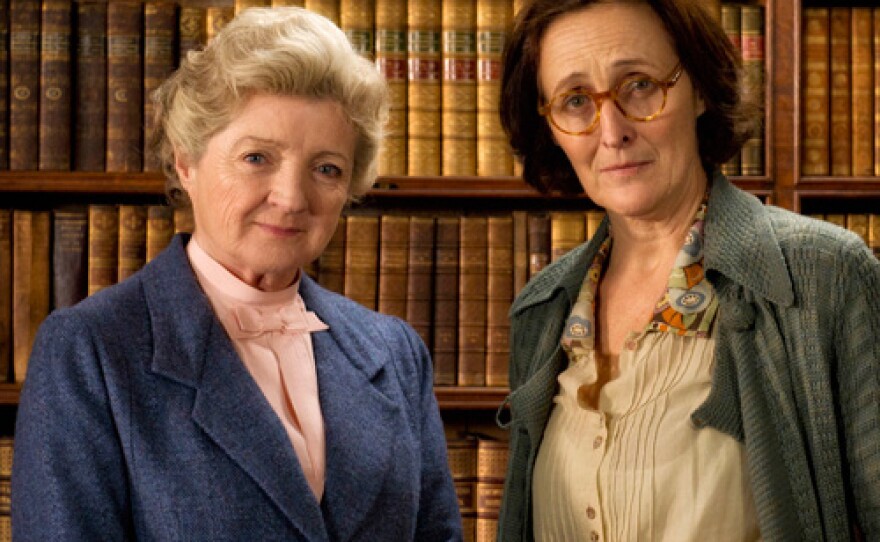 Julia McKenzie as Mis Marple and Fiona Shaw as Miss Katherine Greenshaw in MASTERPIECE MYSTERY! Miss Marple: Season 7 "Greenshaw's Folly."