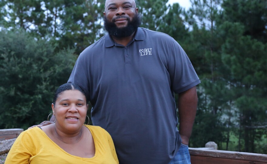 Kimberly and Tory Grice, whose daughter Leilani was born healthy after her mother was hospitalized for covid