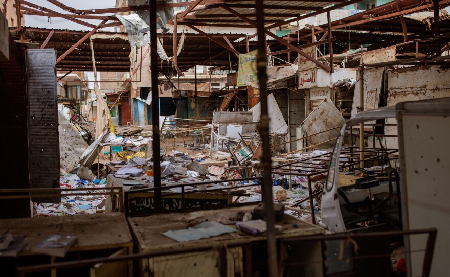Souq Omdurman, a sprawling market, is broken down and deserted in Omdurman, Sudan.