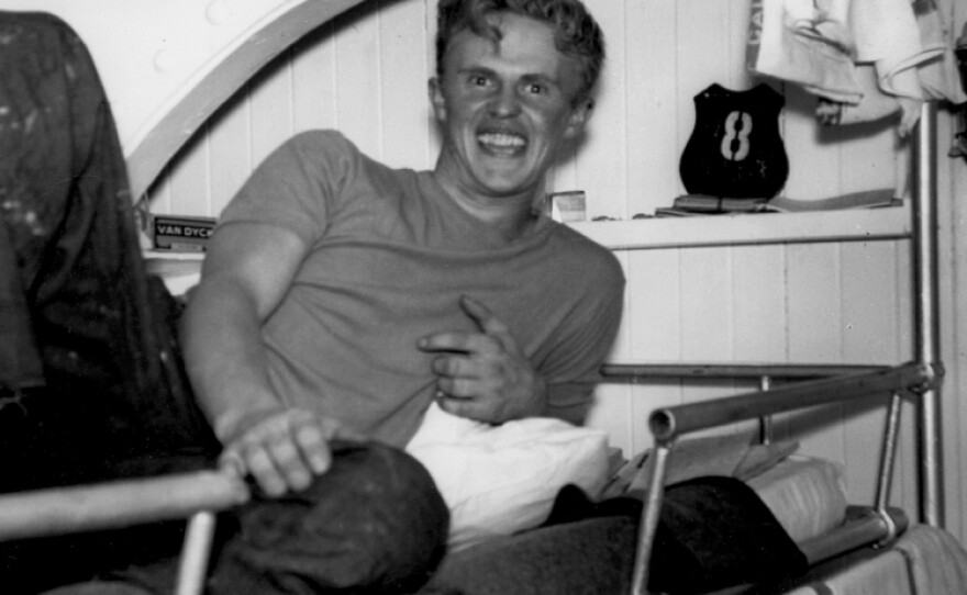 <p> Ordinary Seaman Richard Quincy, then 22, is seen aboard the SS Montebello. Quincy, now 92, is the last remaining survivor of the sinking of the SS Montebello.</p>