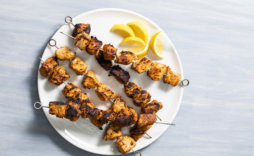 The Tiny Turtle - Pinchos, meaning skewers or spikes, are a classic Puerto  Rican street food! Have you tried ours? Available in Chicken, Pork, Shrimp,  and Steak. They are grilled and served