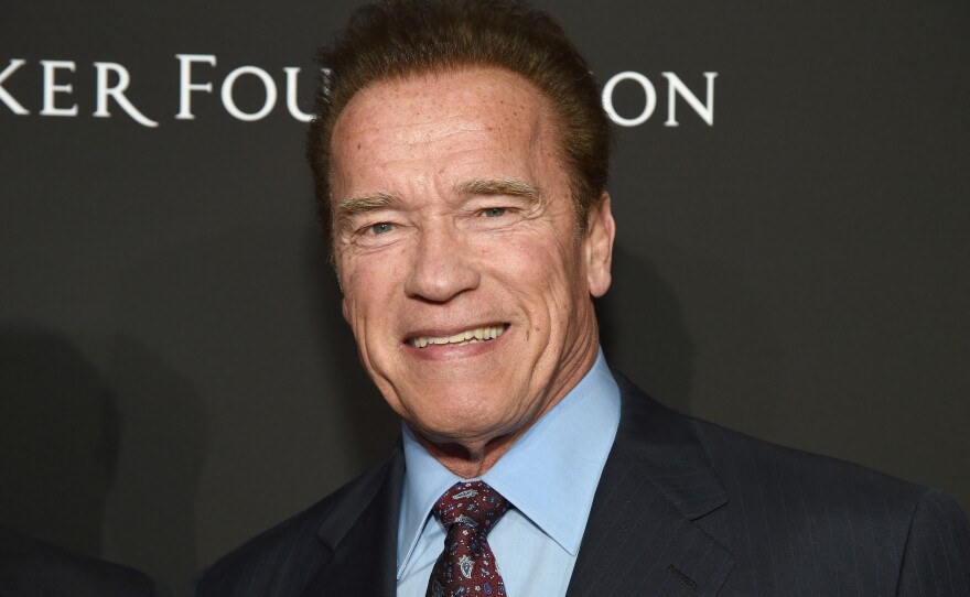 Arnold Schwarzenegger attends a Hollywood gala on January 6, 2018. In an emotional video posted Sunday, the former governor compared the assault on the Capitol to Kristallnacht — or the Night of Broken Glass — an infamous night in 1938 when Nazi sympathizers stormed through Jewish neighborhoods in Germany.