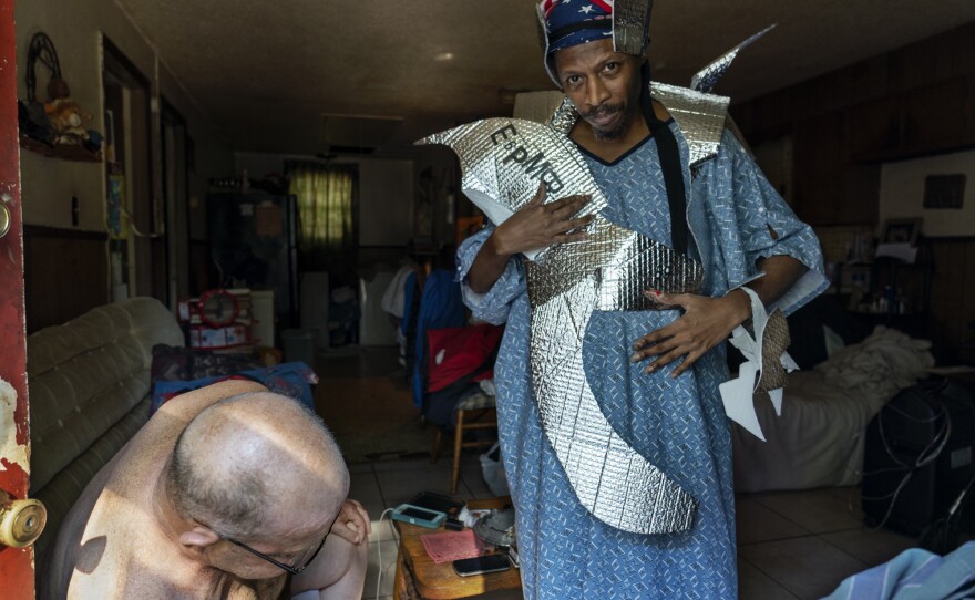 Eugene Richards titled this photograph of Timothy Way "the real me." In <em>the day i was born </em>Way says, "In every community they do things tradition-wise, use religion to cover up all the heartaches, the slavery and poverty that they went through. And the church makes them, the Black community, reject homosexuality, what they feel God says is sin."