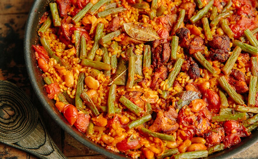 Chicken and Bean Paella