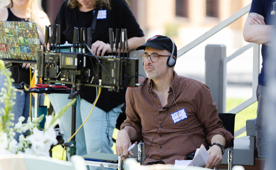 Director David Wain on the set of Gail Daughtry and the Celebrity Sex Pass, his latest feature comedy.