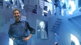 Host Brian Greene appears in one of the many animated scenes created for the groundbreaking miniseries, "The Elegant Universe."