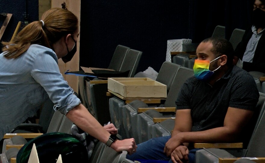 Loud Fridge Theatre Group's co-founders Kate Rose Reynolds and John Wells. Jan. 11, 2023