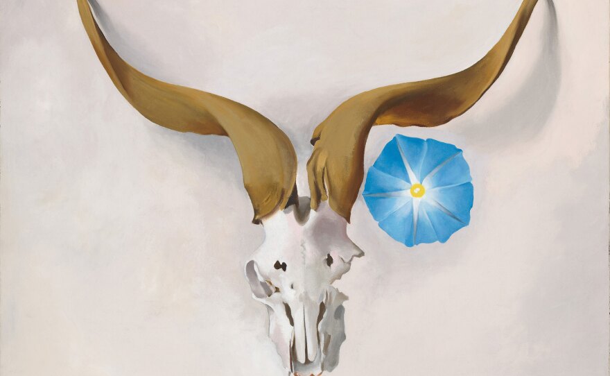 Georgia O'Keeffe's "Ram's Head, Blue Morning Glory" (1938) will be on view at San Diego Museum of Art through Aug. 27, 2023.