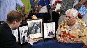 Francis Wahlgren gives an appraisal for signed photos of Presidents John F. Kennedy and Lyndon B. Johnson, valued at $75,0000.