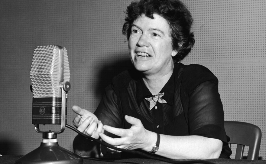American cultural anthropologist Margaret Mead sits for an interview in 1952.