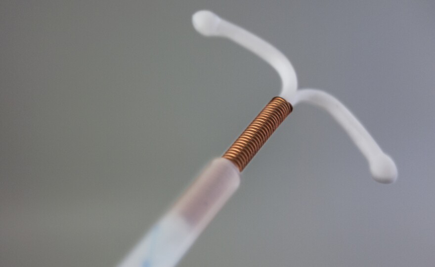 A copper IUD is shown close up on May 20, 2021.
