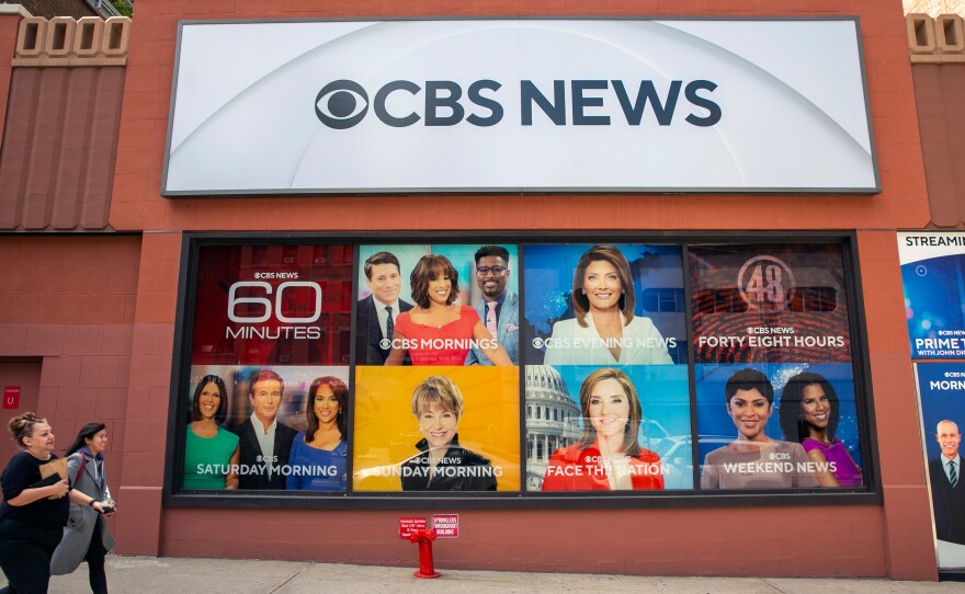 The CBS Broadcast Center on 57th Street in New York on April 20, 2023.