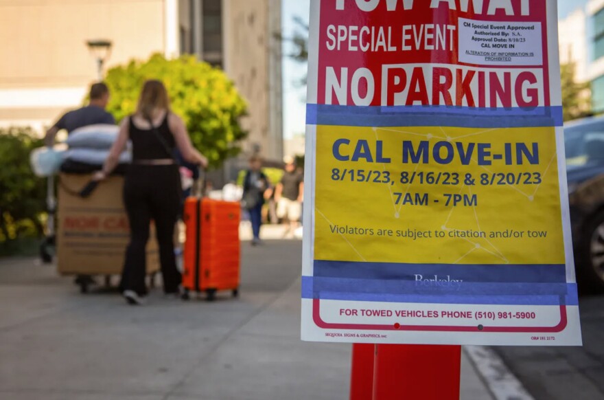 Students move into the UC Berkeley dorms in Berkeley on Aug. 16, 2023.