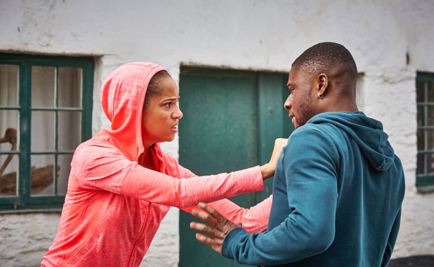Naomi Ryan as Andrea Matteo and Charles Babolola as Ian Igby in episode 6, “Capsized.”