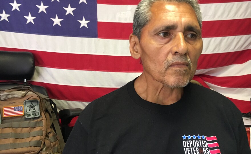 Jesus Juarez, 61, a Marine veteran, was deported after a drug possession conviction in San Diego in 1997. He said a doctor in Tijuana told him he needed prosthetics for an injury sustained during military training, but he's still trying to access health b