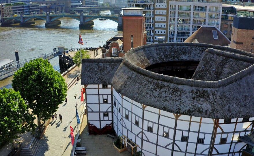 Exterior of The Globe Theatre.