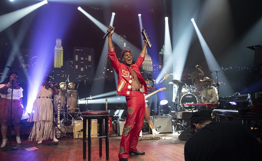 Jon Batiste performs on AUSTIN CITY LIMITS.