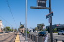 An MTS Orange Line runs parallel to Spring Street in La Mesa on July 29, 2026.