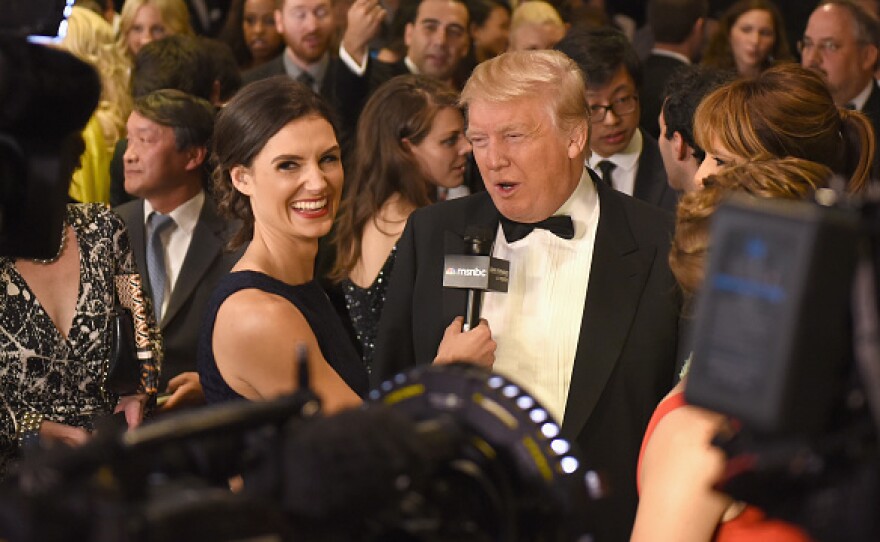 Donald Trump at the 101st Annual White House Correspondents' Association Dinner in 2015. He says he will not attend this year.