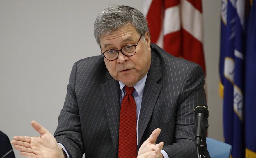 Attorney General William Barr opposes the release of secret grand jury material from then-special counsel Robert Mueller's investigation into Russian interference in the 2016 election.