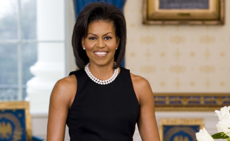 Michelle Obama's first official portrait was released in late March 2009.