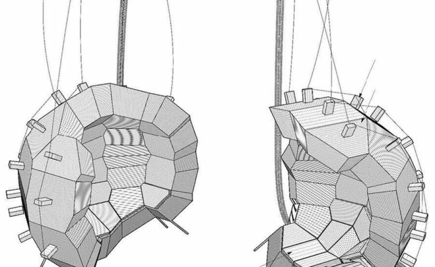 A rendering of Daniel López-Pérez and Jesse Reiser's "Geoscope 2" for the 2021 Venice Architecture Biennale.