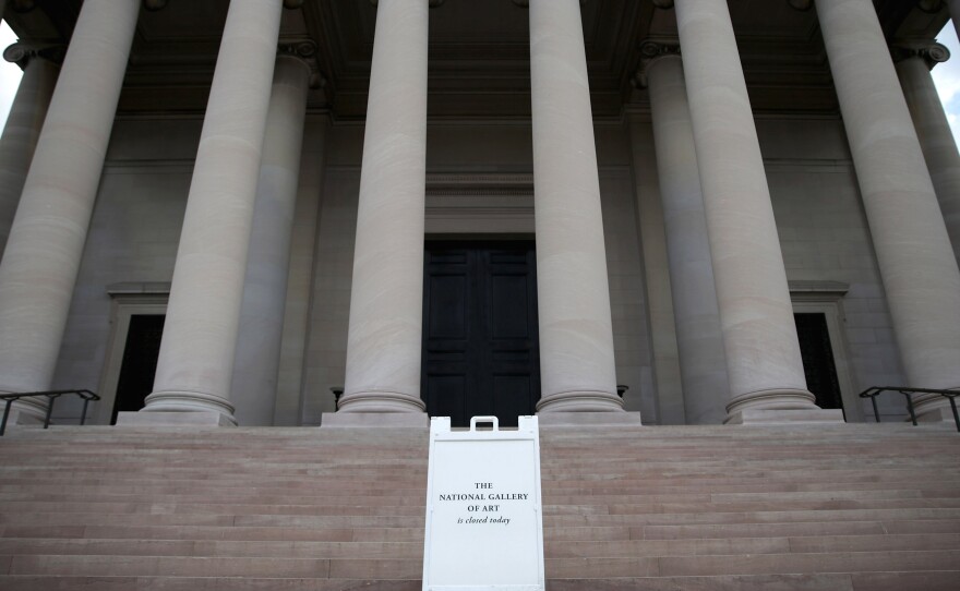 The National Gallery of Art is among the popular sites that are turning visitors away.