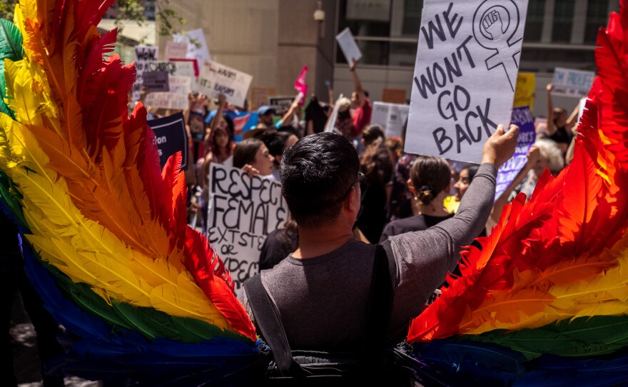 Thousands of people participated in the "Bans Off Our Bodies" rally and protest march in downtown San Diego, May 14, 2022.